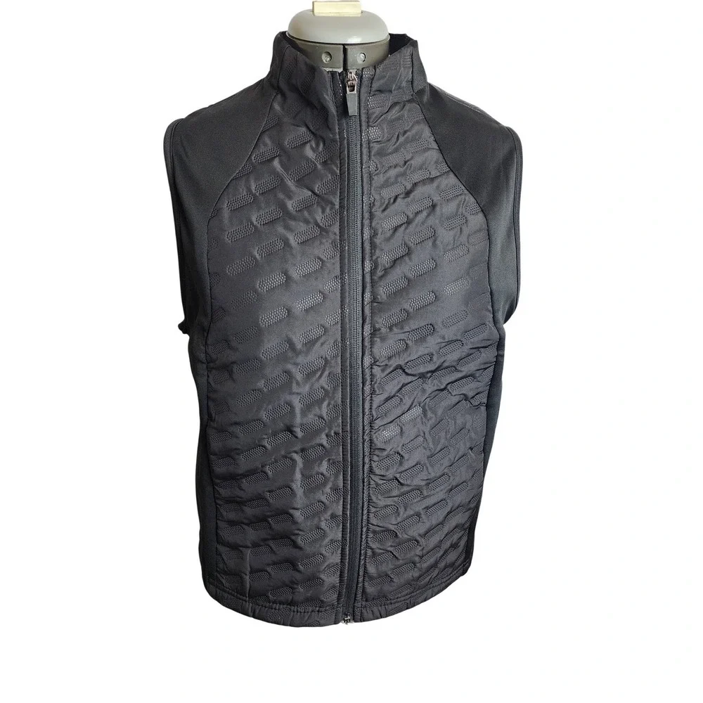Xersion Womens Black Quilted Full Zip Active Vest Medium 305613 New With Tags - Picture 1 of 8